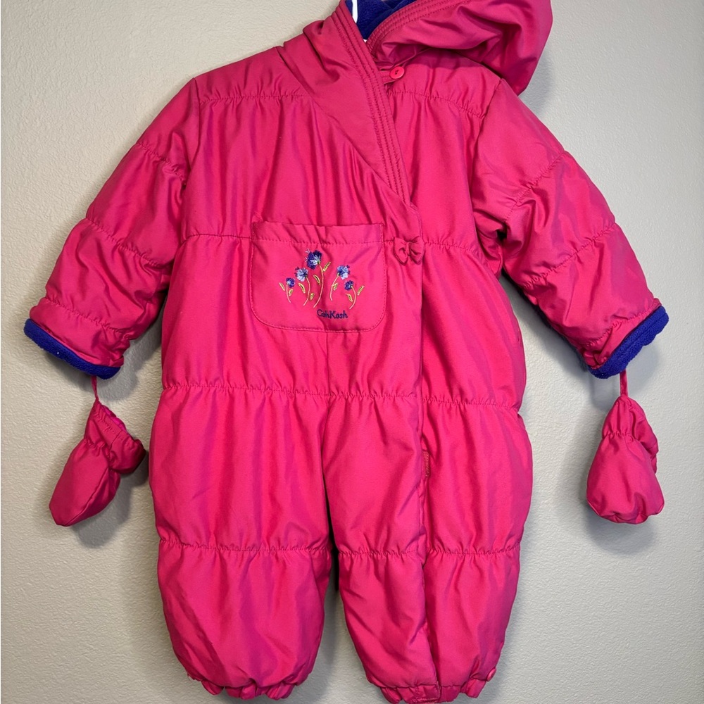 Vintage OshKosh Fuchsia Puffer Snowsuit